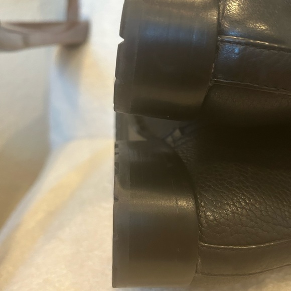 Tory Burch black quilted leather Miller riding boots, size 5.  Worn twice. - Picture 14 of 16